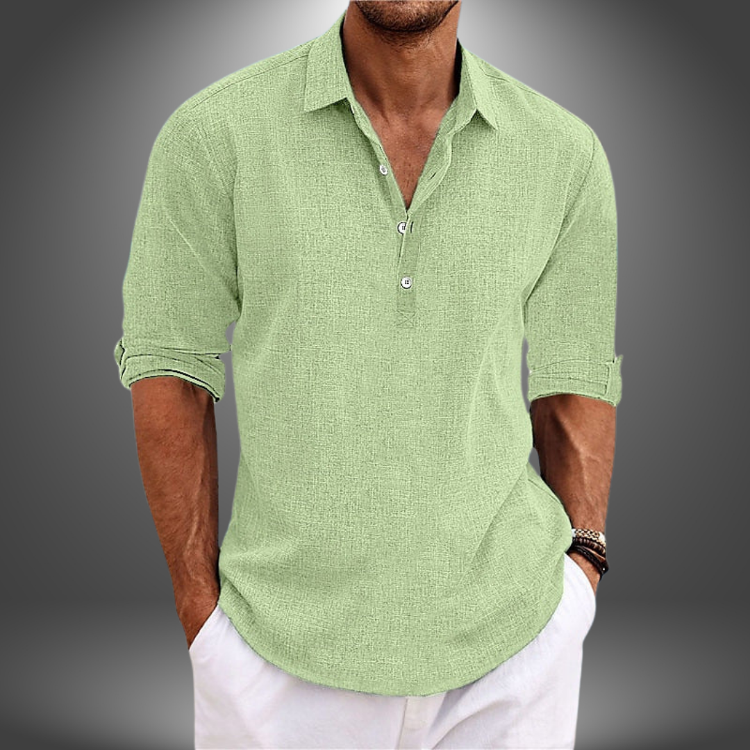 Joshua | Elegant Cotton and Linen Shirt