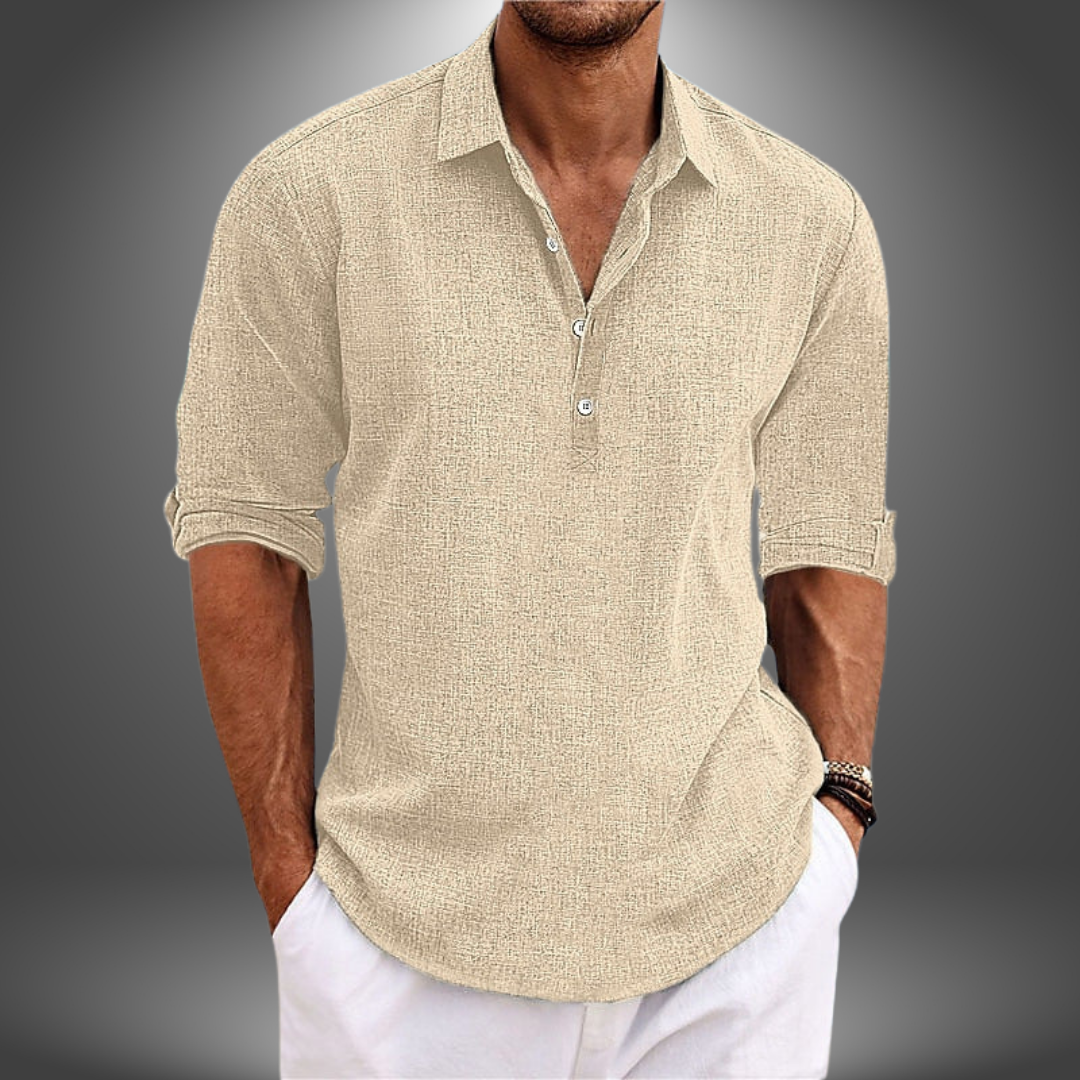 Joshua | Elegant Cotton and Linen Shirt