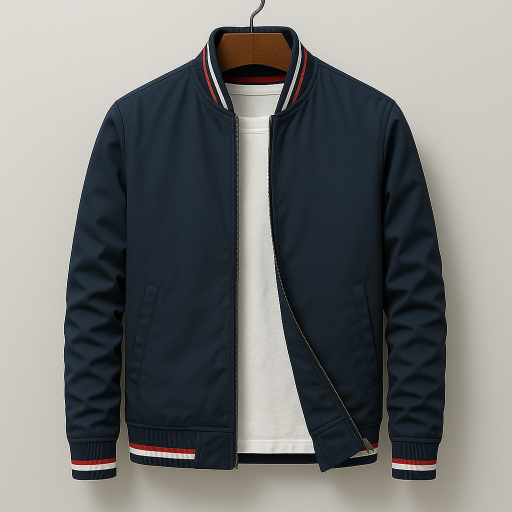 Lucas | Stylish Striped Bomber Jacket
