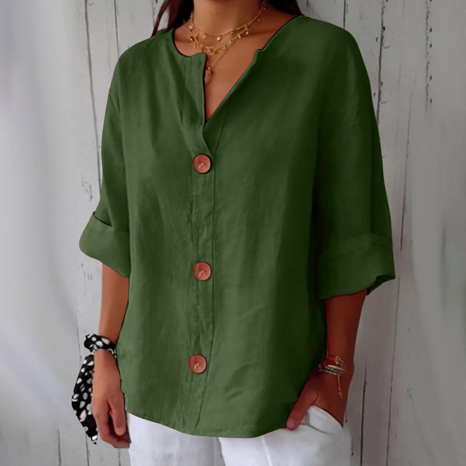 Georgia | Casual Linen Blouse