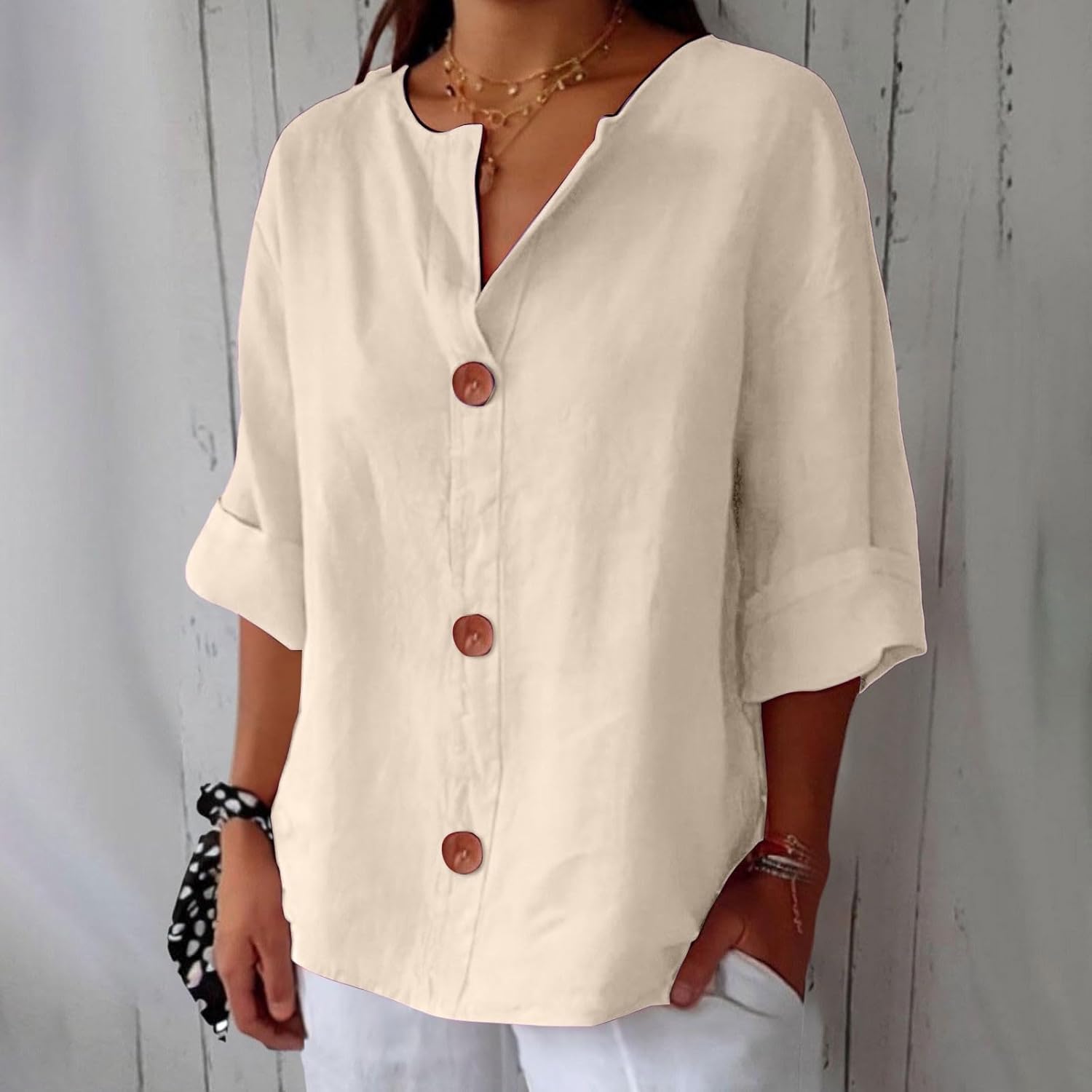 Georgia | Casual Linen Blouse