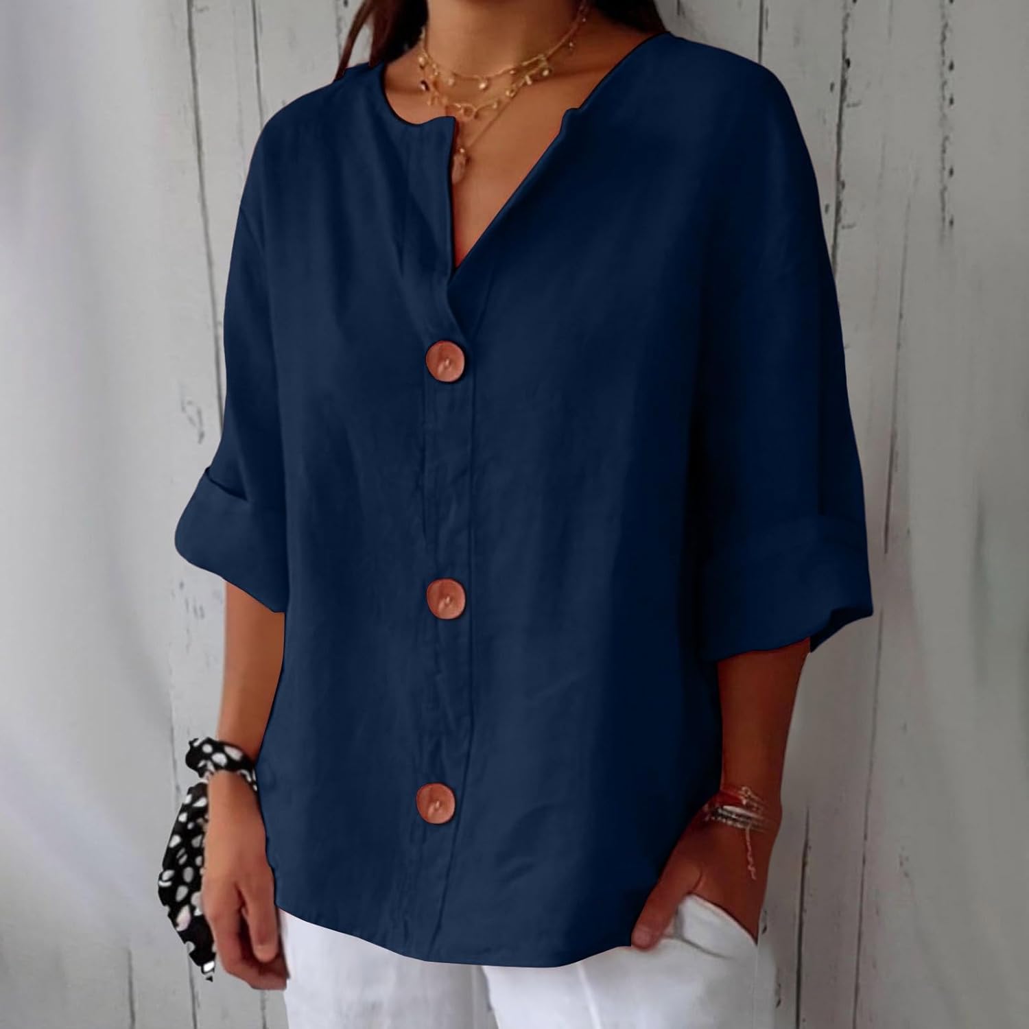 Georgia | Casual Linen Blouse