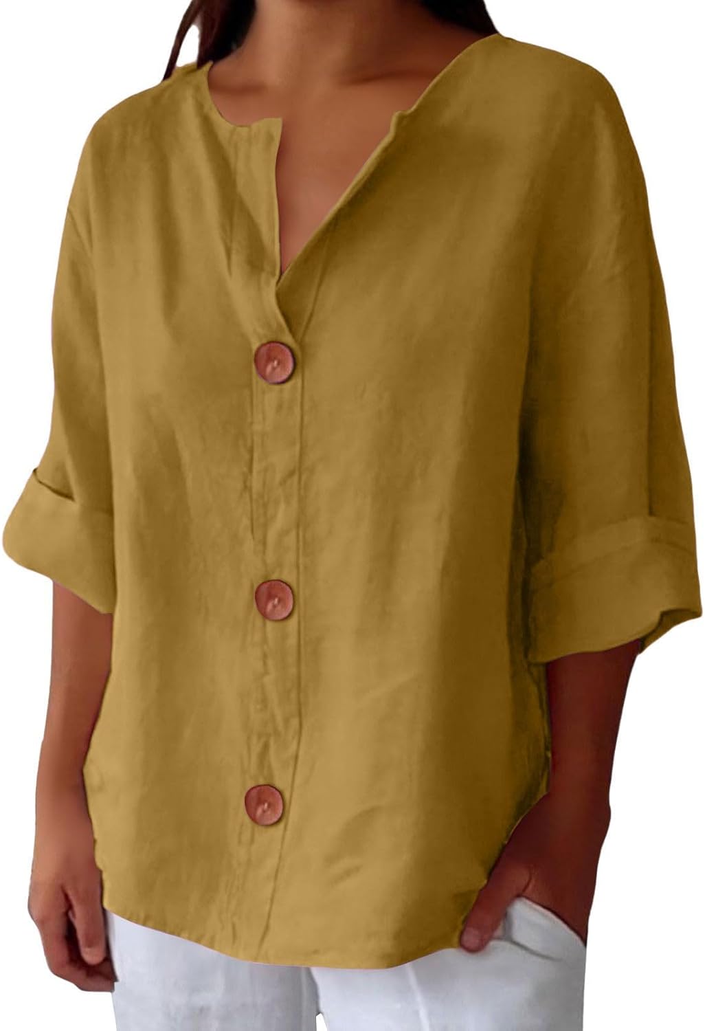 Georgia | Casual Linen Blouse