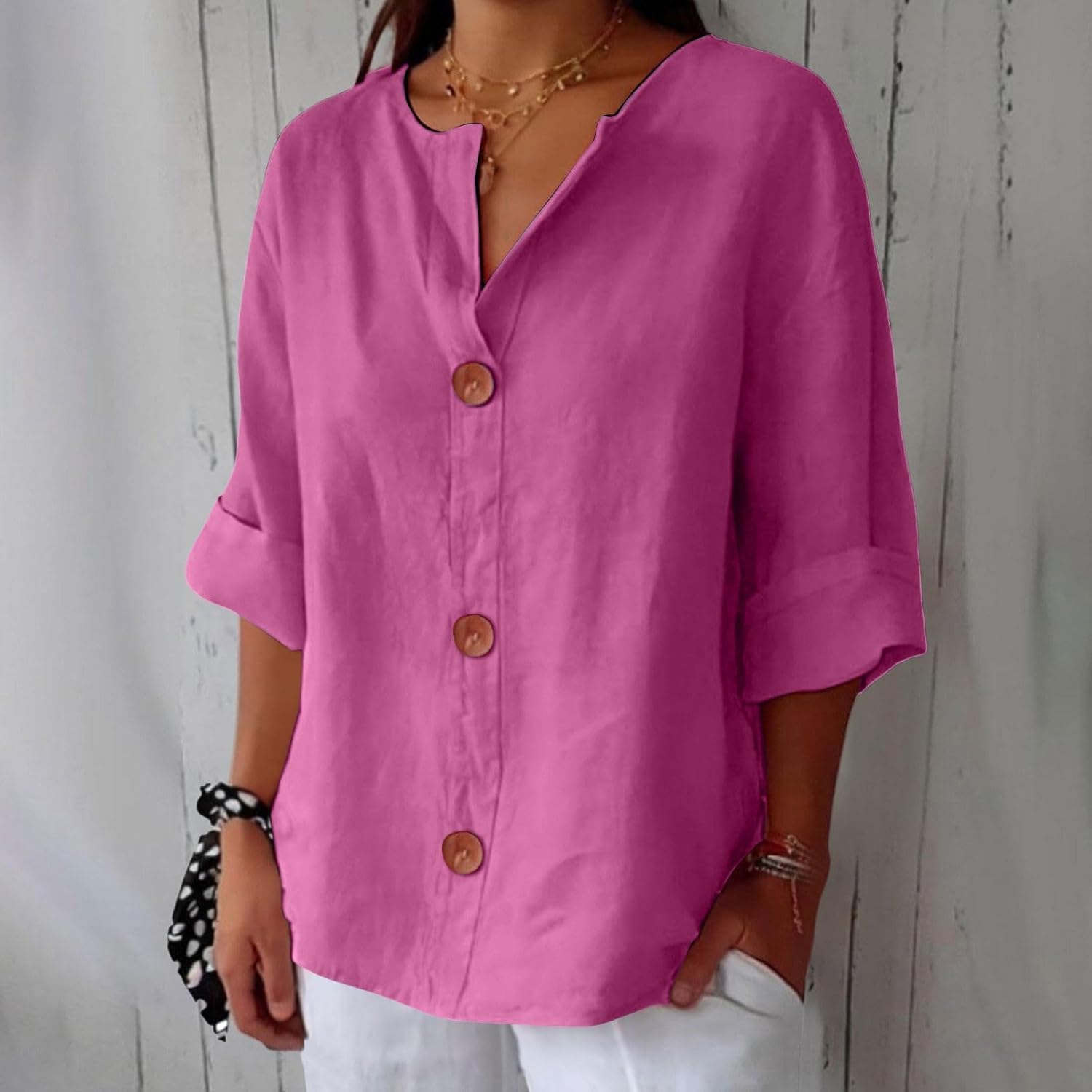 Georgia | Casual Linen Blouse