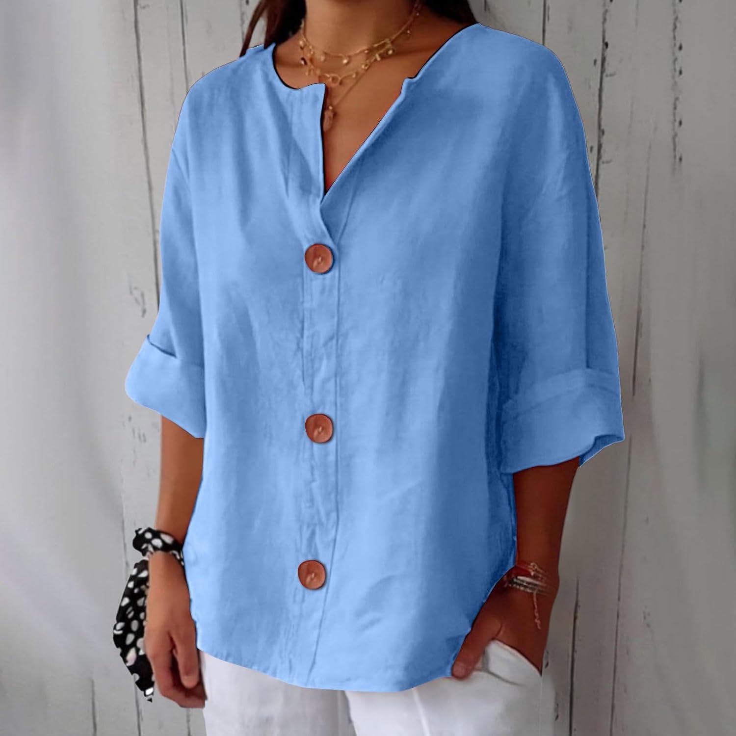 Georgia | Casual Linen Blouse
