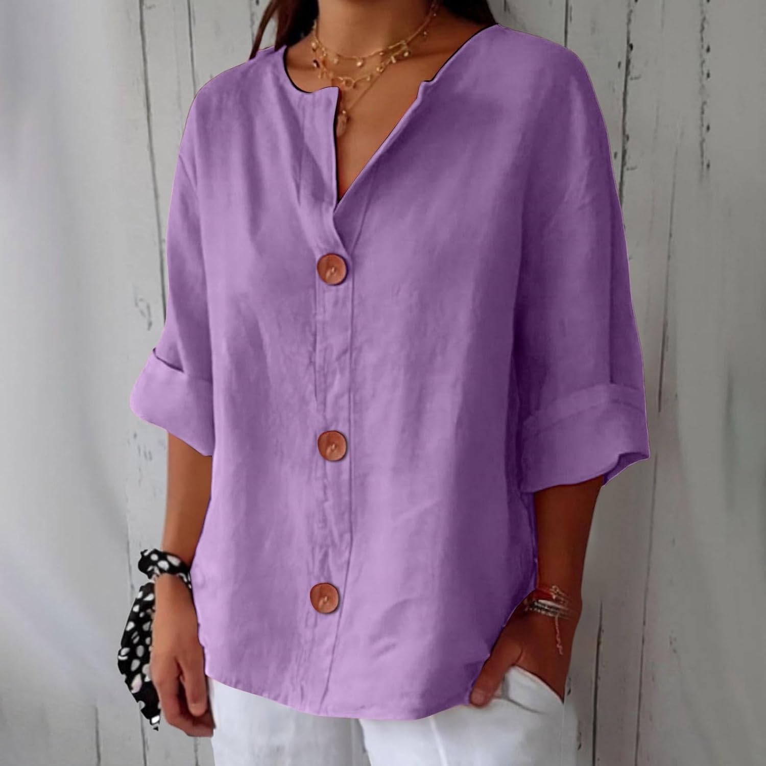 Georgia | Casual Linen Blouse