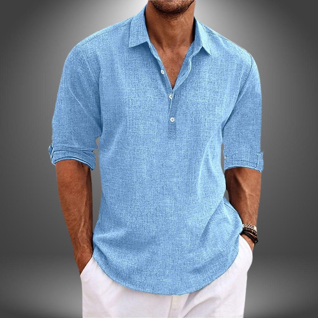 Joshua | Elegant Cotton and Linen Shirt