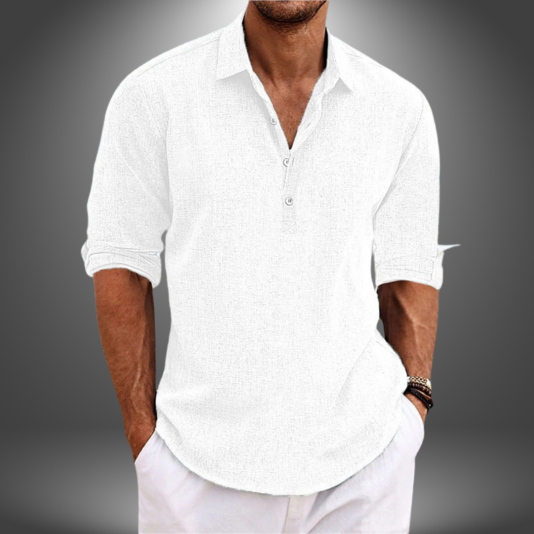 Joshua | Elegant Cotton and Linen Shirt