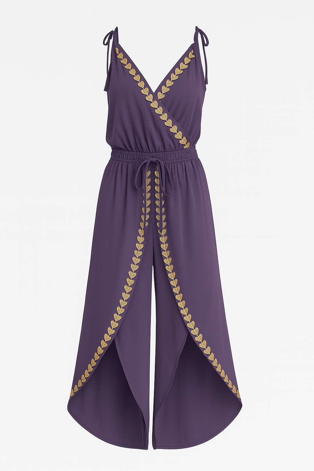 Heather | Unique Mono with Golden Details and Open Leg