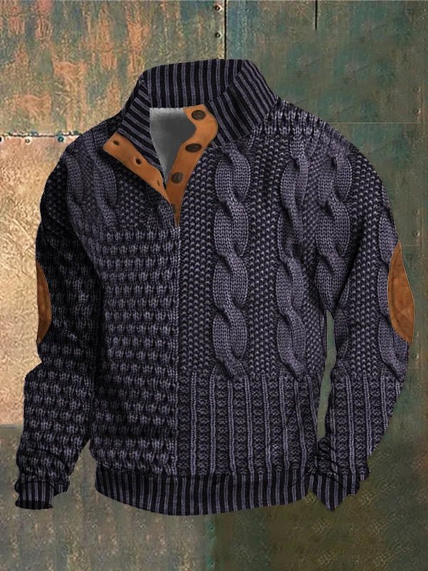 Andrew | Cozy Printed Knit Sweater