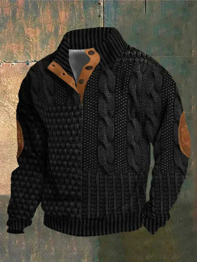 Andrew | Cozy Printed Knit Sweater