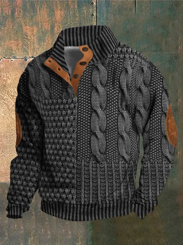 Andrew | Cozy Printed Knit Sweater