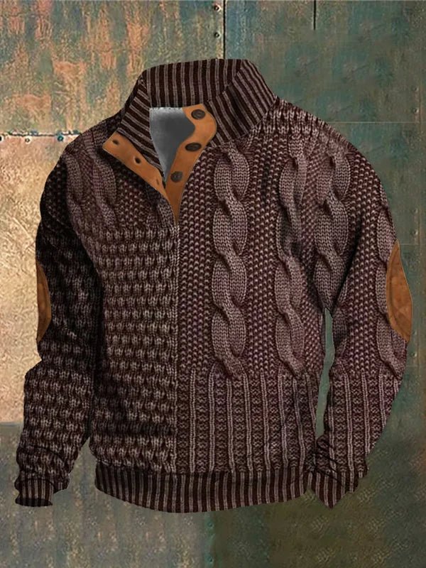Andrew | Cozy Printed Knit Sweater