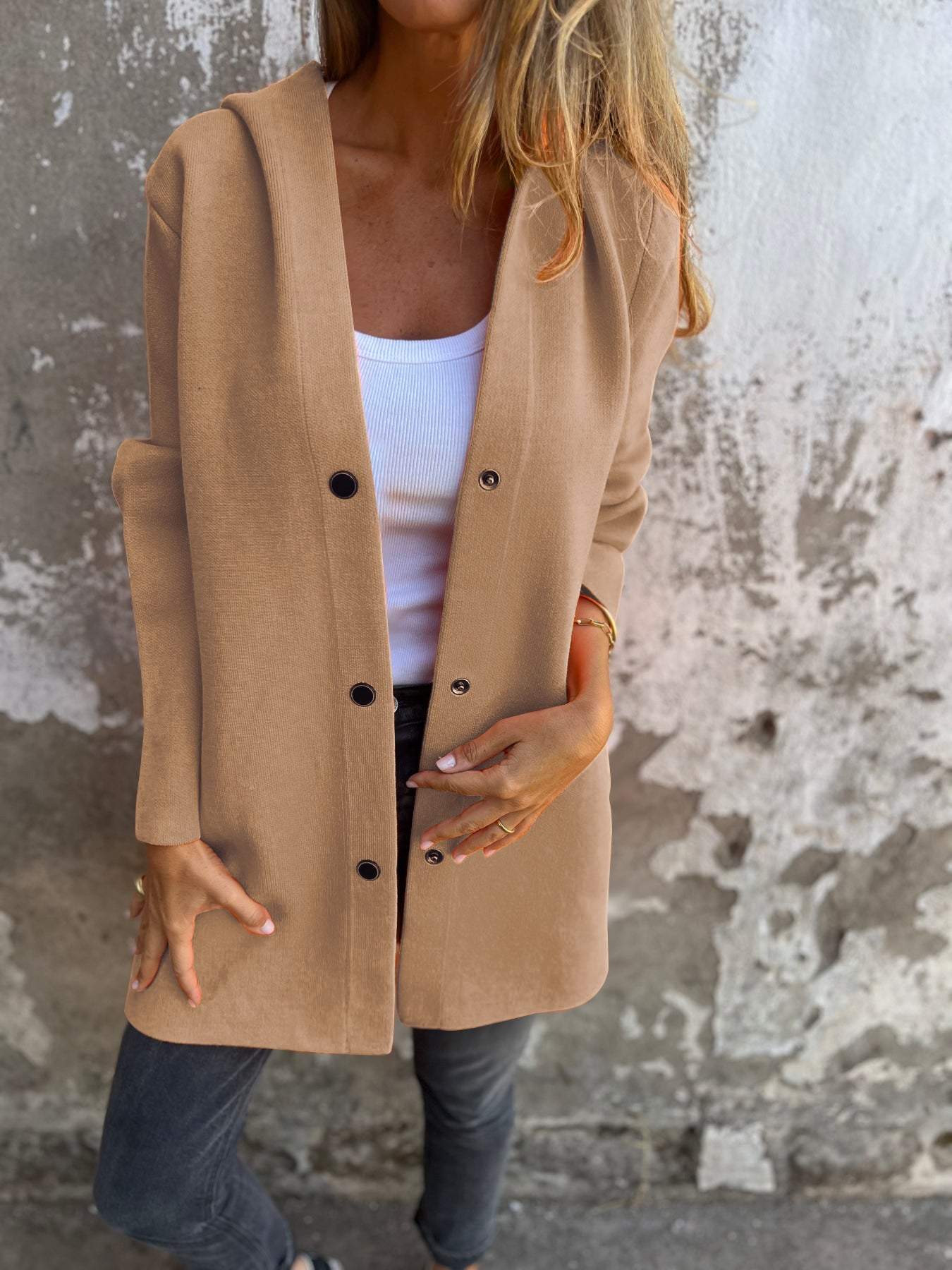 Emily | Casual Hoodie Jacket with Buttons
