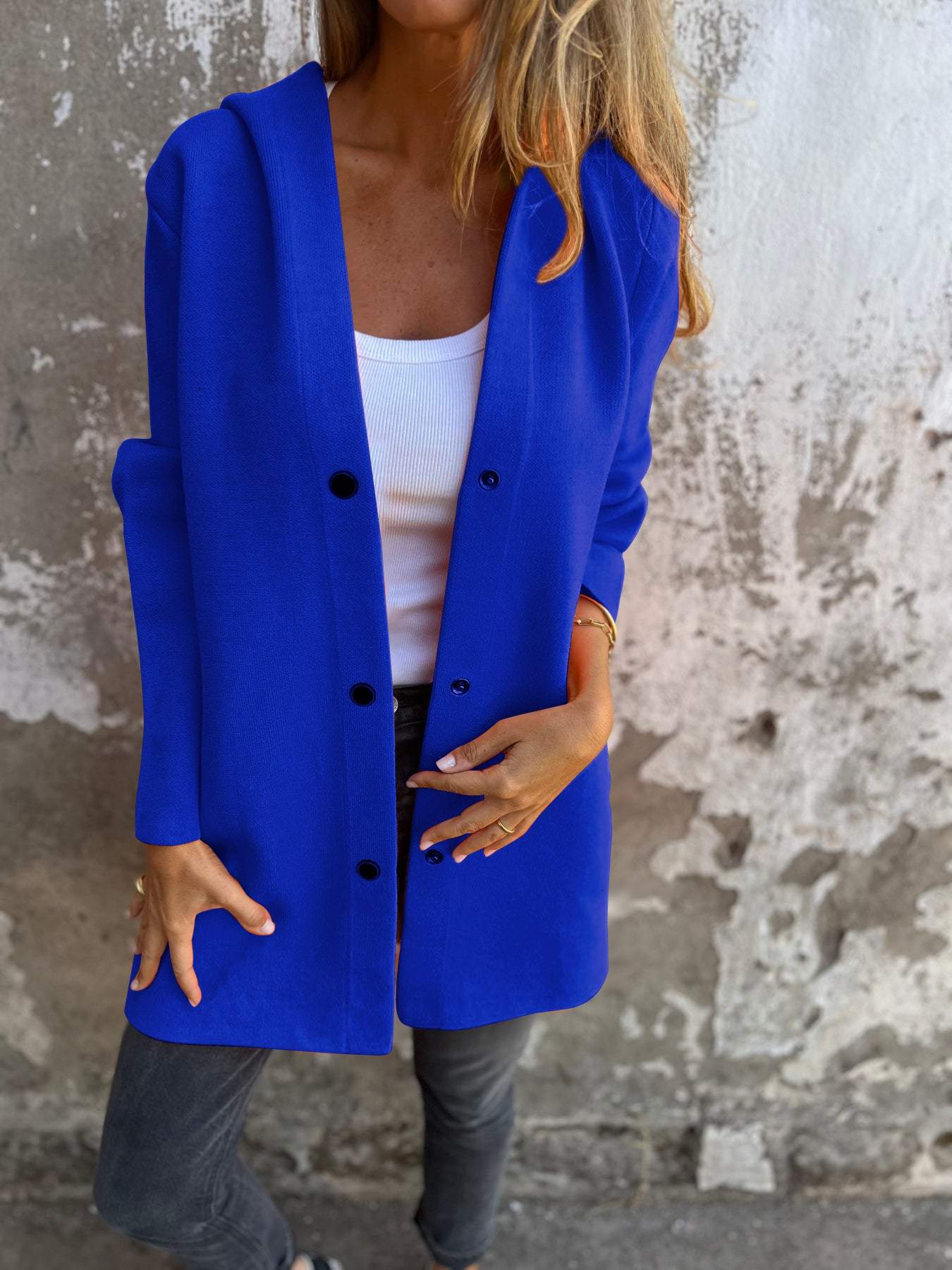 Emily | Casual Hoodie Jacket with Buttons