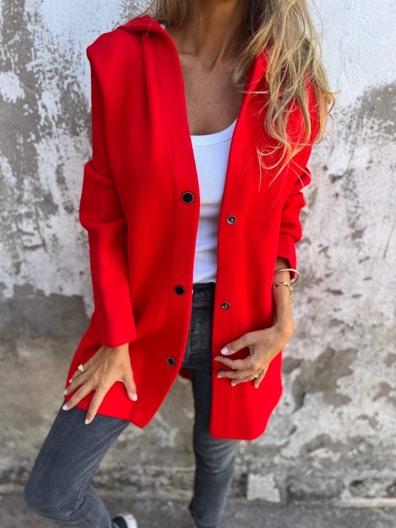 Emily | Casual Hoodie Jacket with Buttons