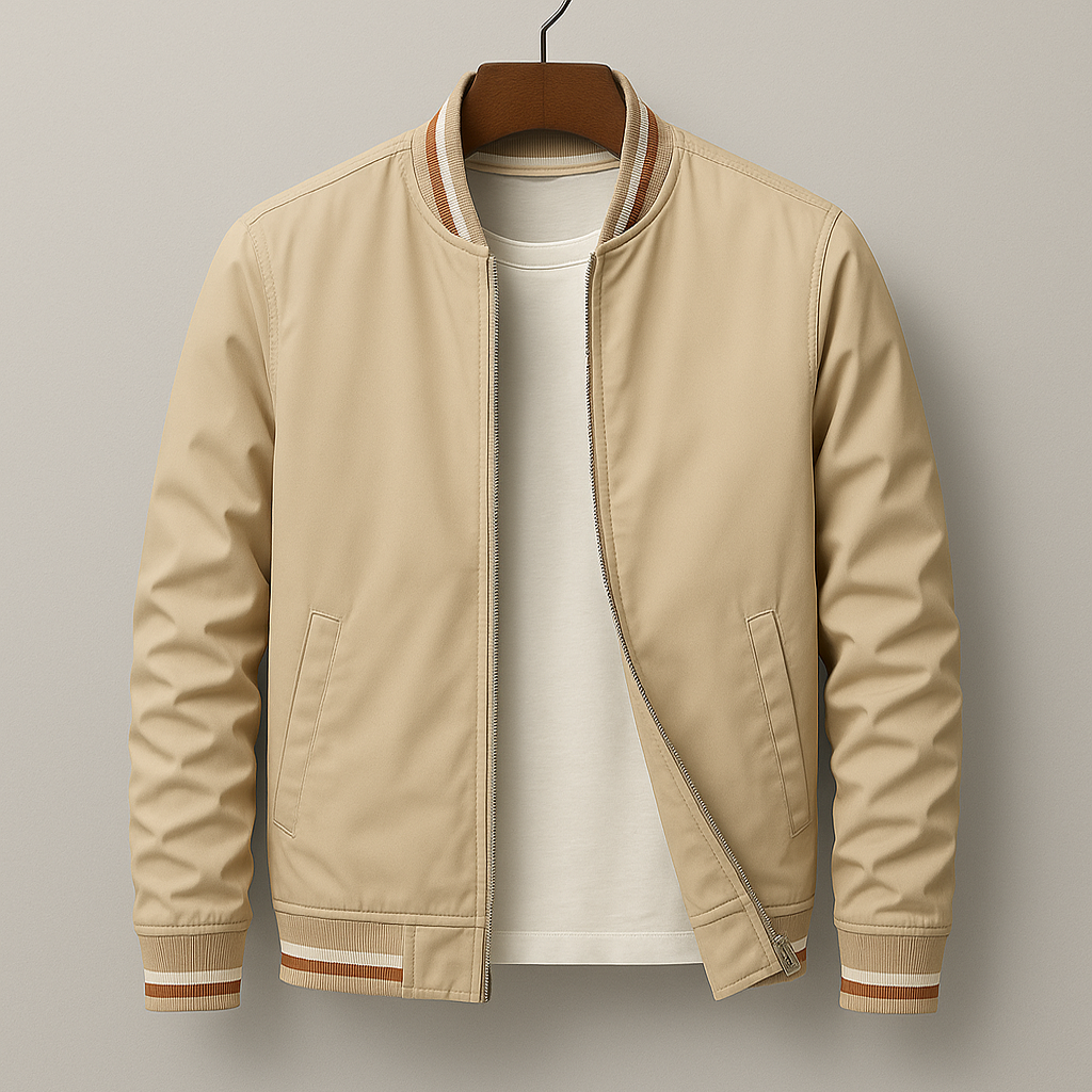 Lucas | Stylish Striped Bomber Jacket