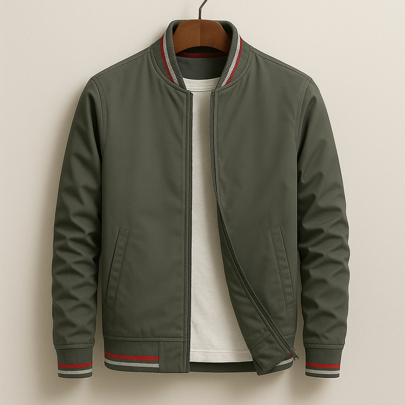 Lucas | Stylish Striped Bomber Jacket
