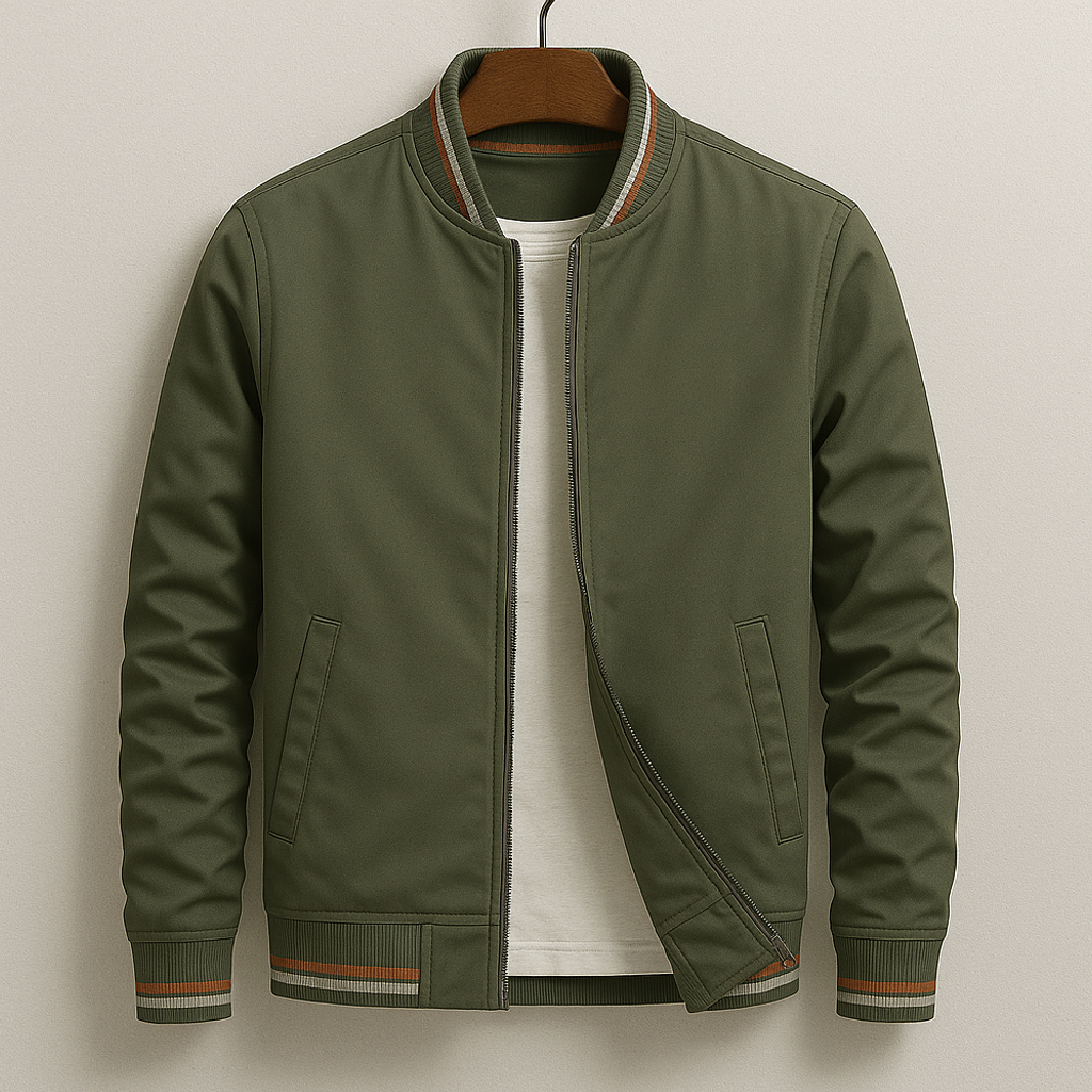 Lucas | Stylish Striped Bomber Jacket