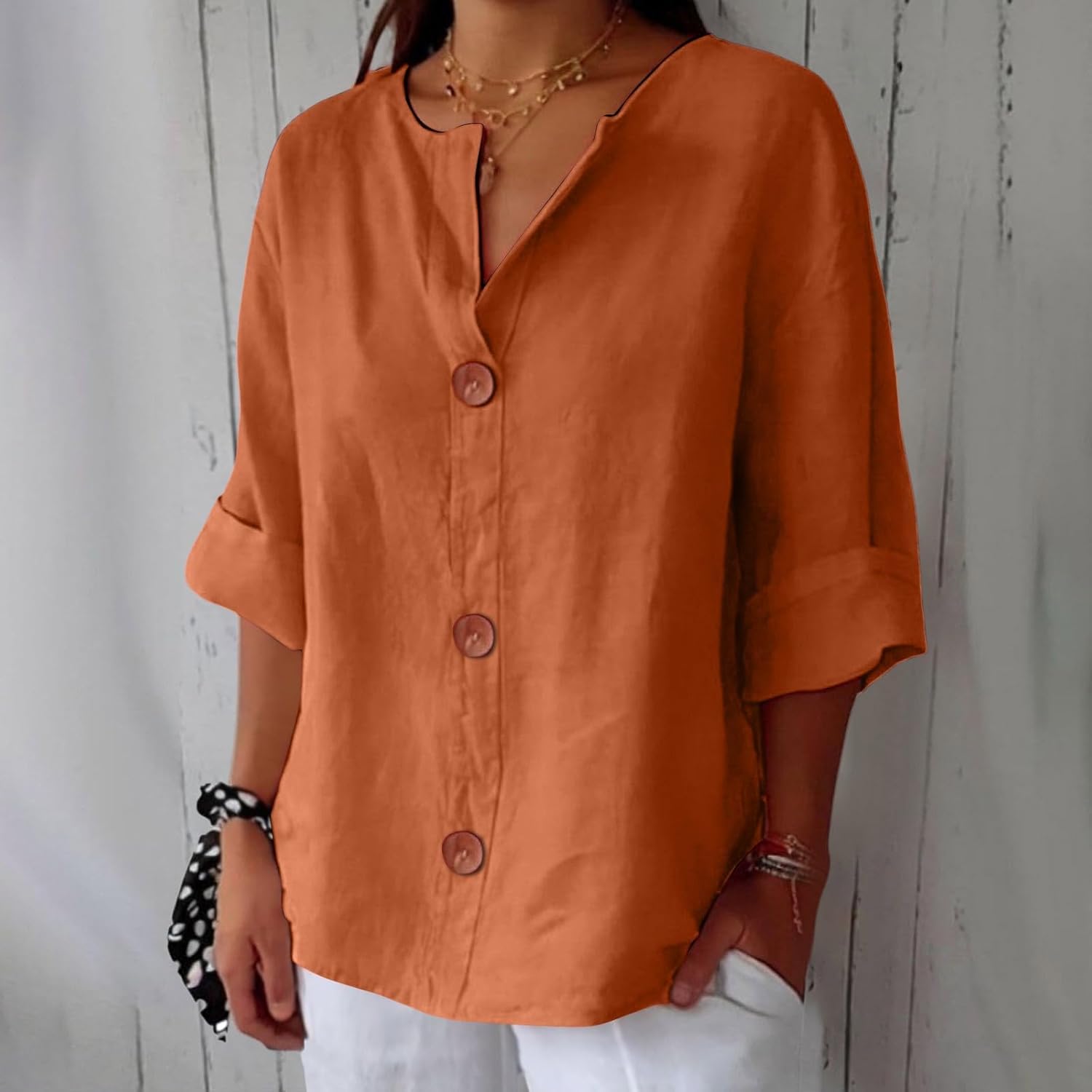 Georgia | Casual Linen Blouse