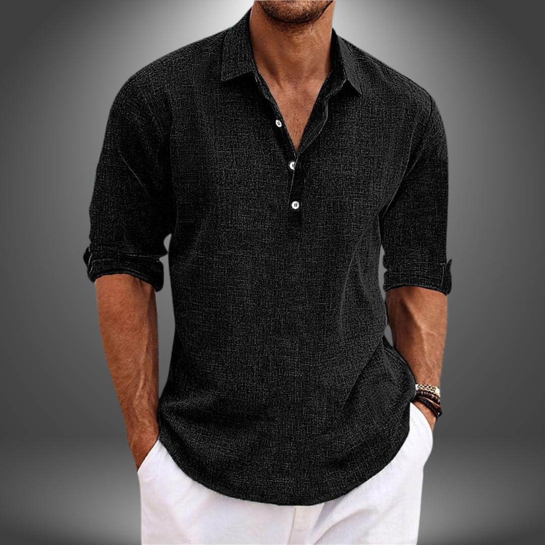 Joshua | Elegant Cotton and Linen Shirt