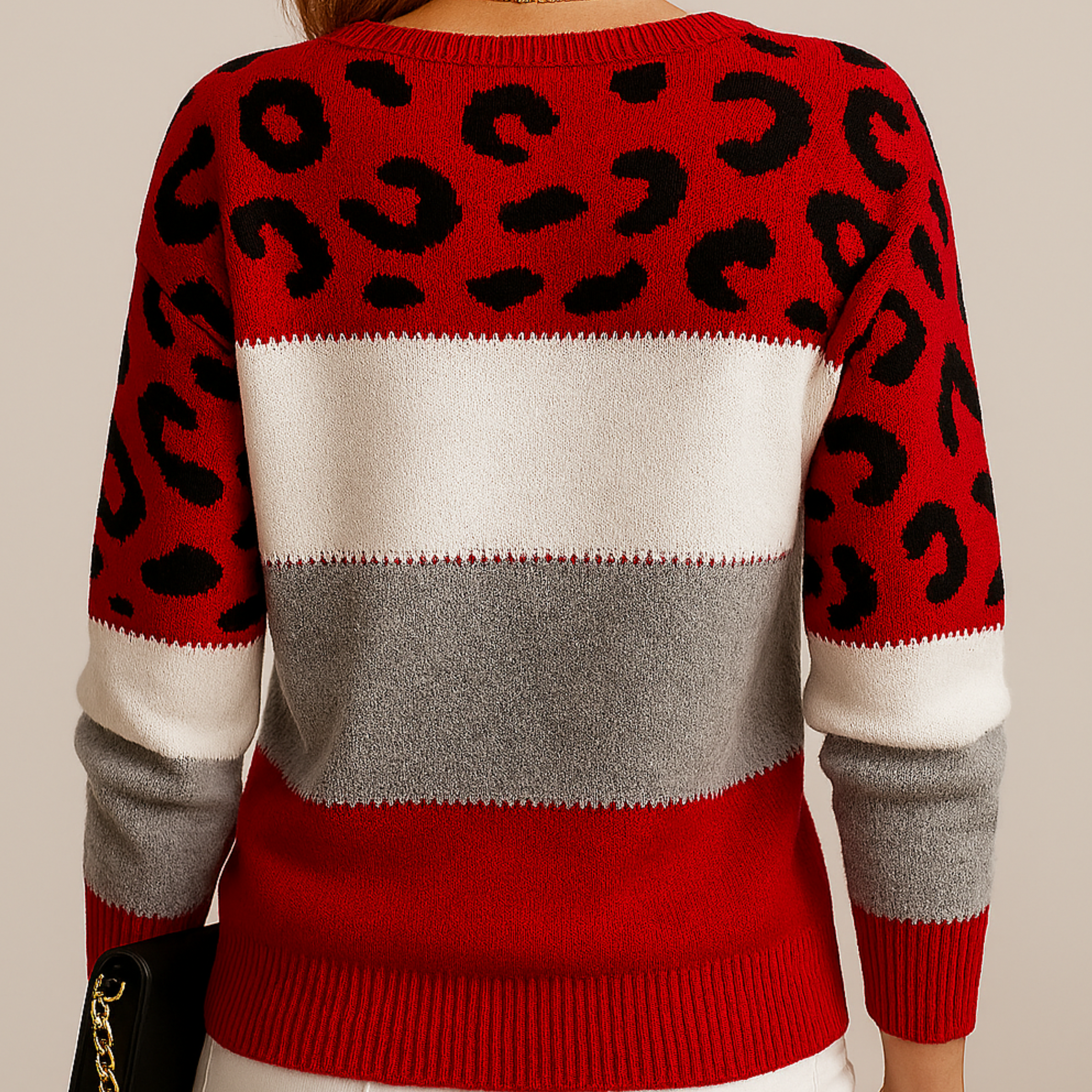 Crystal | Leopard Print Casual Sweater