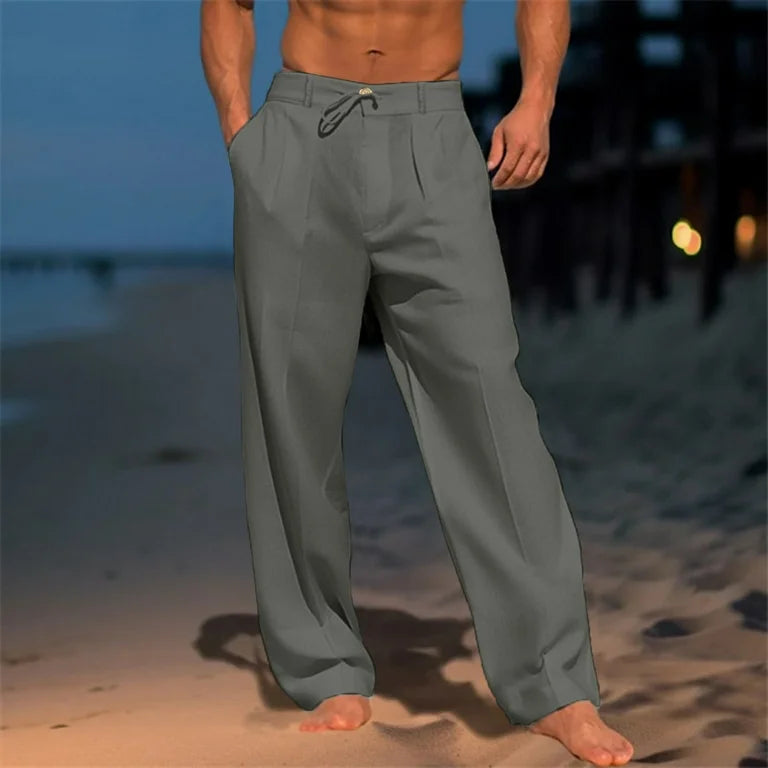Archer | Plain Linen Trousers