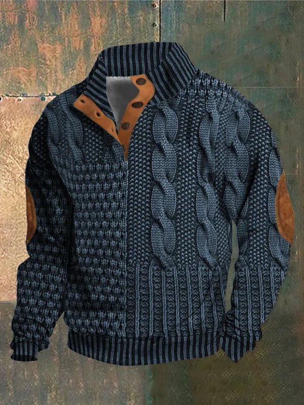 Andrew | Cozy Printed Knit Sweater