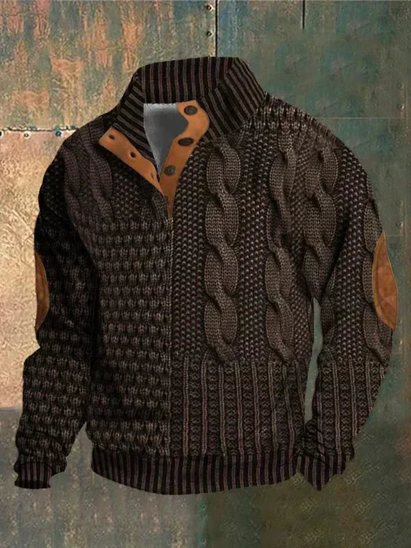 Andrew | Cozy Printed Knit Sweater