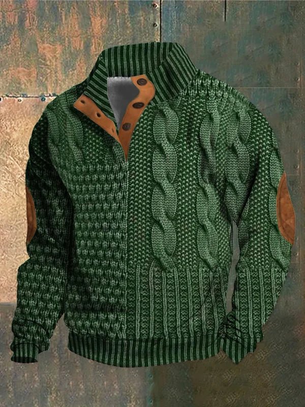 Andrew | Cozy Printed Knit Sweater