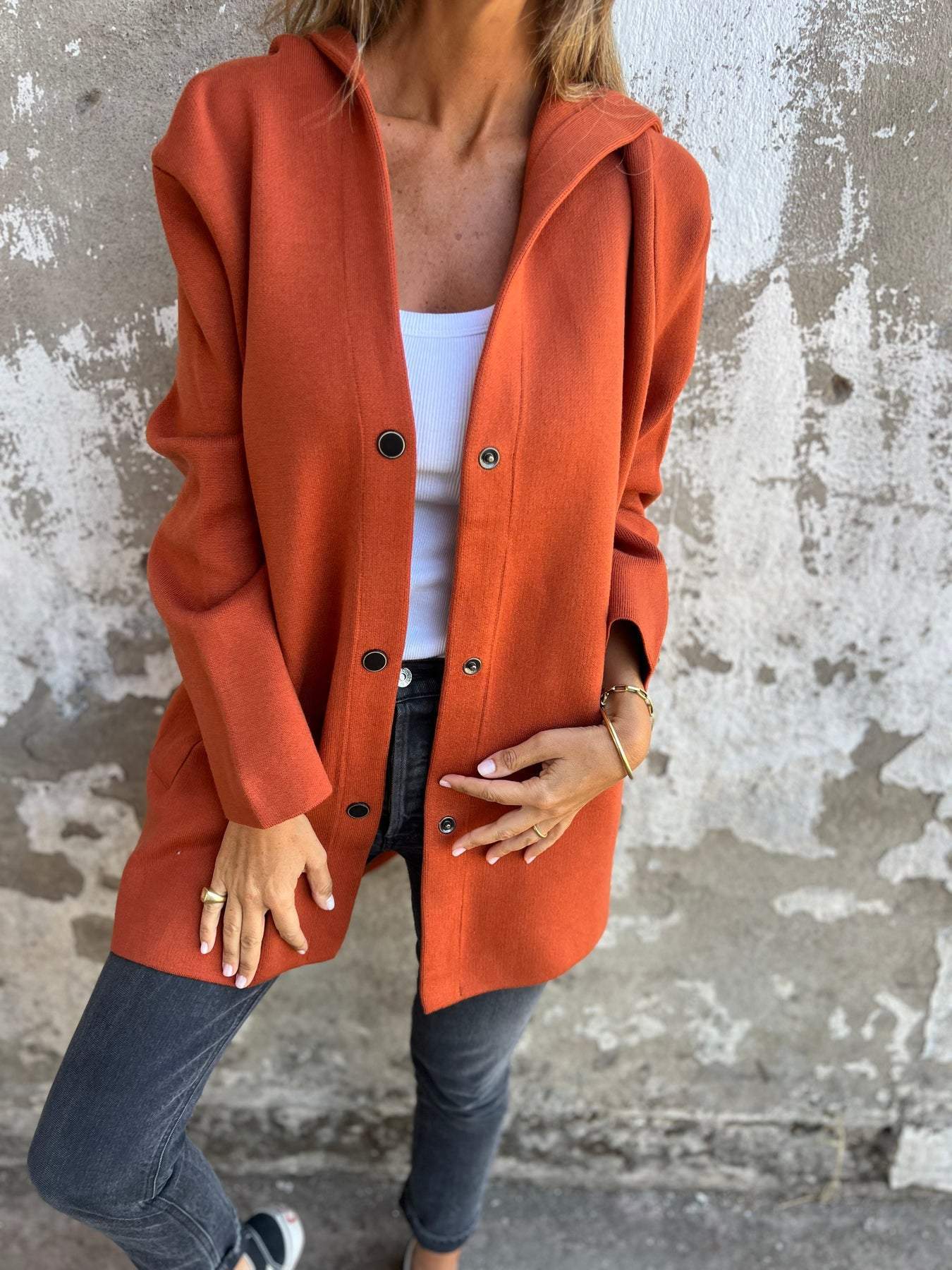 Emily | Casual Hoodie Jacket with Buttons