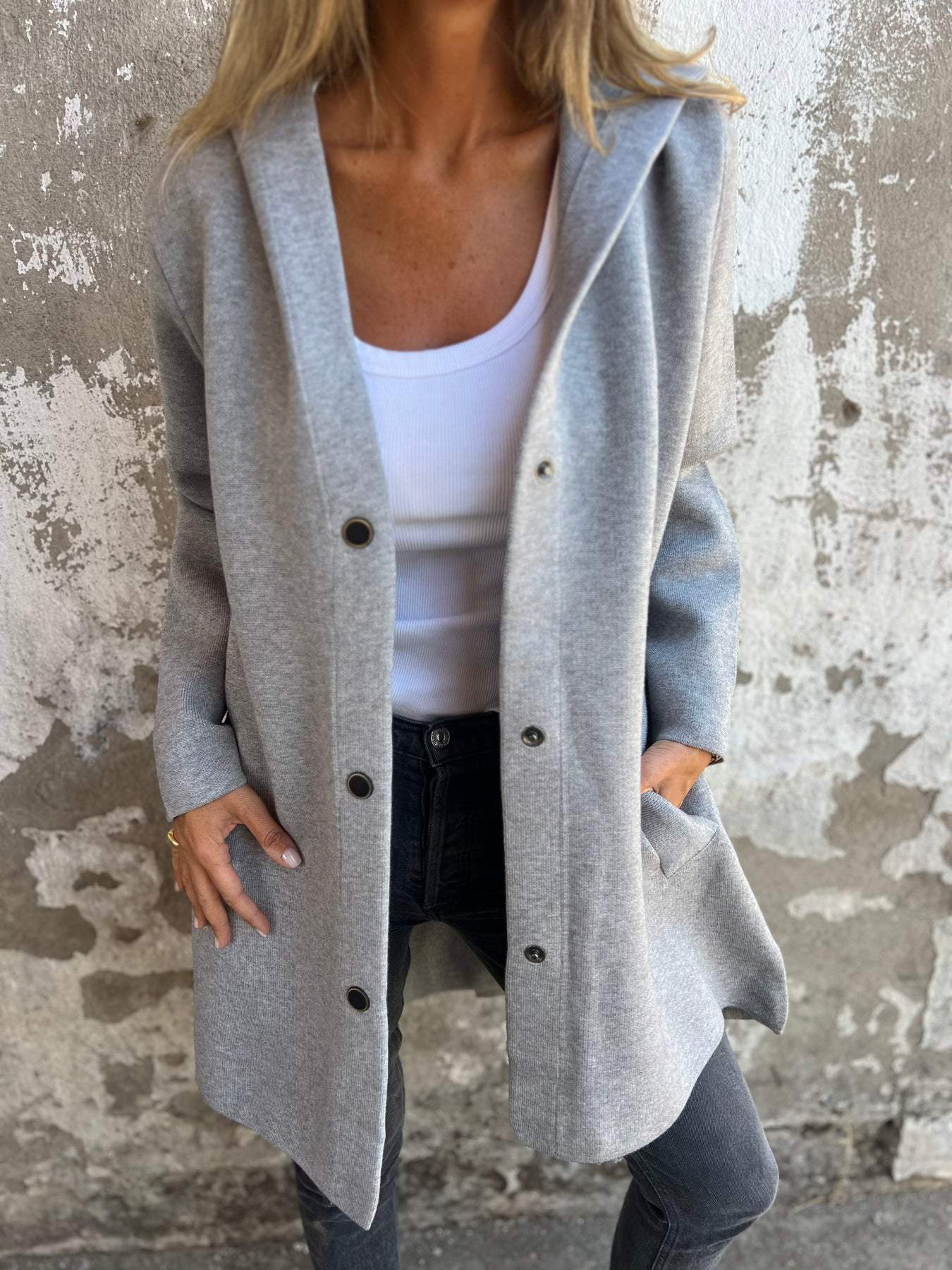Emily | Casual Hoodie Jacket with Buttons